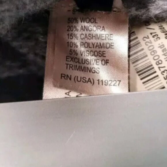 Massimo Dutti Cape Womens Small Wool Angora Cashmere Cable Knit Poncho Collared - Picture 7 of 8